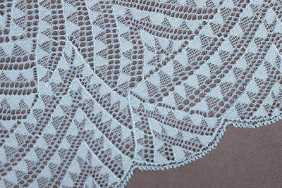 Кружево 230мм эластичное Пыльно-голубой - изображение