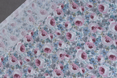 Ситец 150 набивной Розы акварель - изображение
