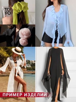 Шифон однотонный Индонезия Т.розовый - изображение