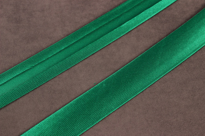 Атласная косая бейка 25мм Зеленый 306 - изображение