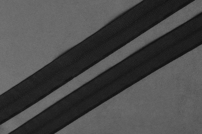 Трикотажная бейка 18мм Матовый Черный - изображение