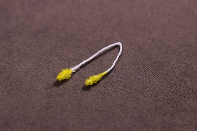 Тычинки 6см стеклярус Желтый - изображение