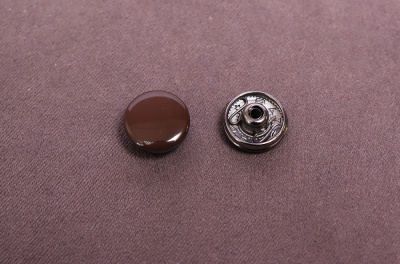 Кнопки пробивные 12,5мм Альфа Т.Коричневый - изображение