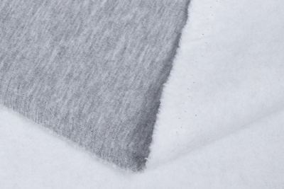Полотно футерованное Penye 3-нитка 320-330гр/м.кв.начес Серый меланж - изображение