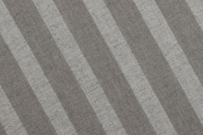 Лен набивной П-25 150 ИВ Коричневые полосы на бежевом - изображение