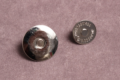 Кнопка магнитная 20мм круглая Никель - изображение