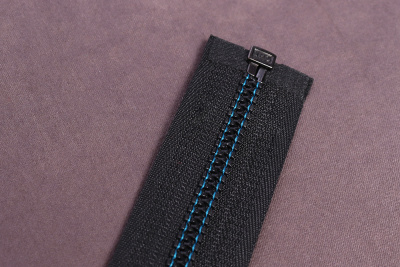 Молния разъёмная трактор 80см Т5 Чёрный/Синий - изображение