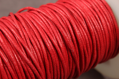 Шнур вощенный 2мм Красный - изображение