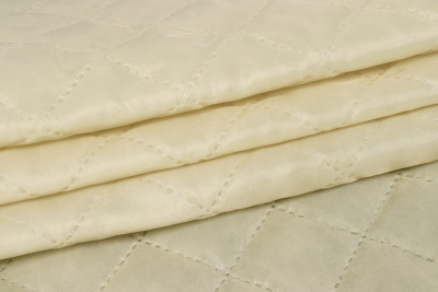 Стежка на капроне крупная клетка Молочный - изображение