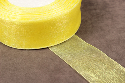 Лента-органза 30мм Желтый 003 - изображение