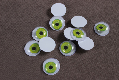 Глазки двигающиеся 15мм круглые С.зеленые - изображение