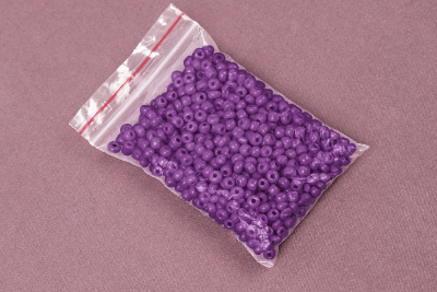 Бисер 6/0 непрозрачный Т.Фиолетовый - изображение
