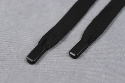 Шнурок 1,8*140см плоский х/б (метал.наконечник) Черный - изображение