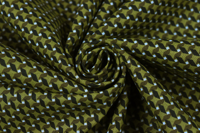 Бязь набивная 262 Ив 122 гр/м.кв. Геометрия хаки - изображение