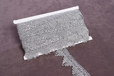 Тесьма 40мм плетеная Серебро - изображение