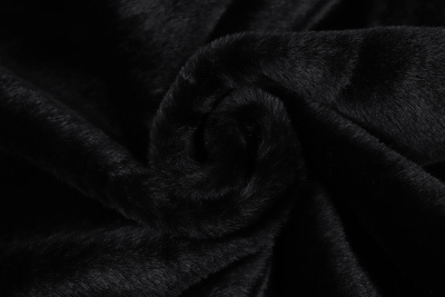 Мех-дубленка кролик Черный - изображение