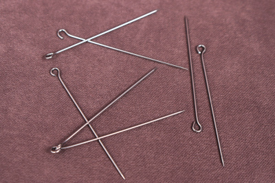 Булавка цельнометаллическая 43мм Никель - изображение