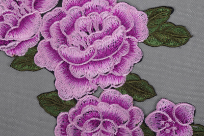 Термоаппликация Цветочная ветка Сиреневый - изображение