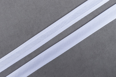 Атласная косая бейка 15мм Белый 101 - изображение