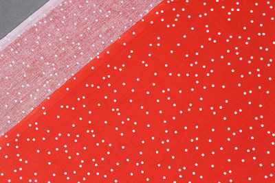 Бязь набивная 150 Комфорт Мелкий горох на красном - изображение