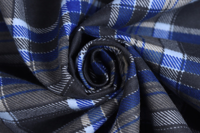 Фланель клетка Синий/черный - изображение