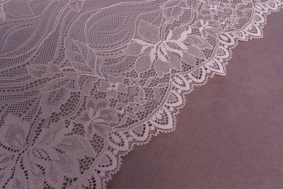 Кружево 230мм эластичное Серебристый пион - изображение