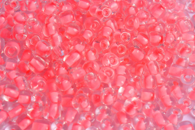 Бисер 6/0 прозрачный Розовый неон - изображение