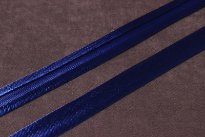 Атласная косая бейка 15мм Синий 094 - изображение