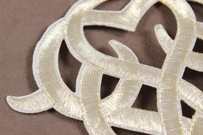 Термоаппликация Орнамент Пламя Серебро APY1 - изображение