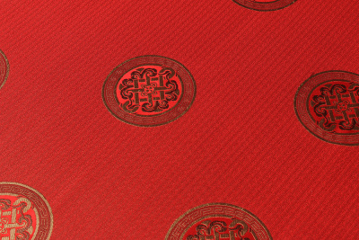 Жаккард монгольский круг сплошной на песке Красный - изображение