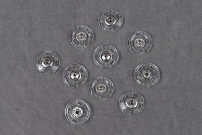 Набор кнопок пришивных потайных 21мм Прозрачный 5шт - изображение