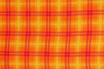 Полотно вафельное Клетка Оранжевый - изображение
