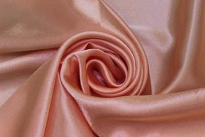 Креп-атлас однотонный Персик - изображение