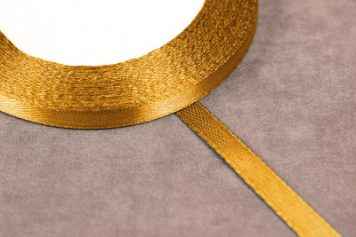 Лента атласная 6мм Т.Золото Н37 - изображение