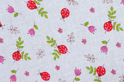 Ситец 80 набивной 85 гр/м.кв. Божьи коровки - изображение