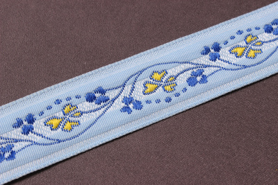 Лента 23мм жаккардовая 8993 Голубой - изображение