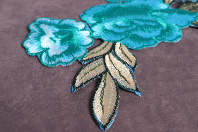 Термоаппликация Цветы Бирюза 4071 - изображение