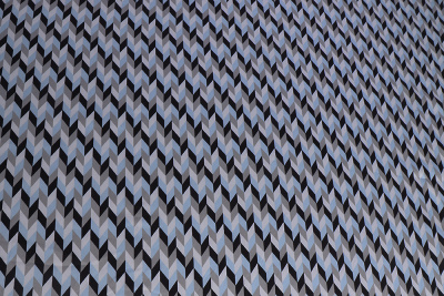 Шелк-атлас набивной 017-50 90гр/м.кв. Геометрия Голубой - изображение