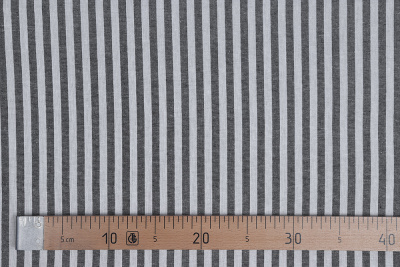 Лен 1457 Полоска Черный/белый - изображение