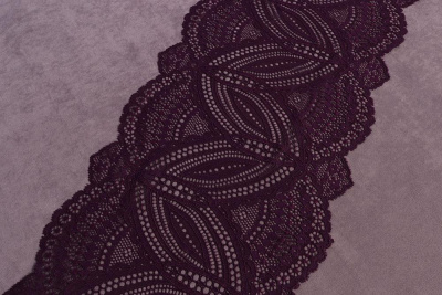 Кружево 235мм эластичное Бордовый 378 - изображение
