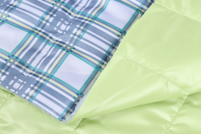 Стежка курточная сендвич 100 гр/м.кв.Клетка/салатовый - изображение