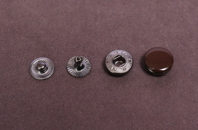 Кнопки пробивные 12,5мм Альфа Т.Коричневый - изображение