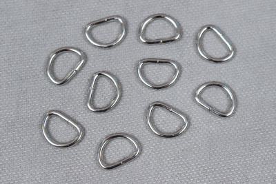 Полукольцо для сумок 10мм Никель - изображение