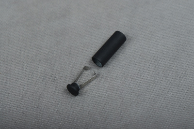 Концевик 7*20мм металл прорезиненый Черный - изображение