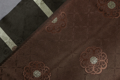 Жаккард монгольский ажурный медальон Шоколад - изображение