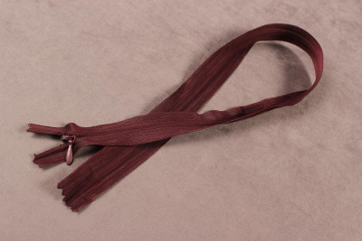 Молния потайная 50см нейлон Т.Бордовый 175 - изображение