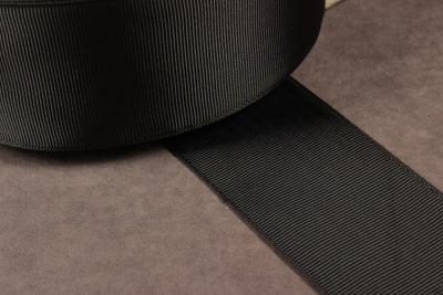 Репсовая лента 50мм Черный - изображение