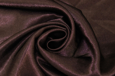 Креп-сатин однотонный Темный шоколад - изображение