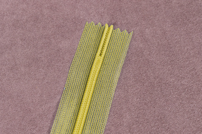 Молния потайная 50см на сетке Ярко желтый 109 - изображение