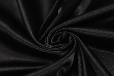 Атлас однотонный Йоко-йоко Черный - изображение